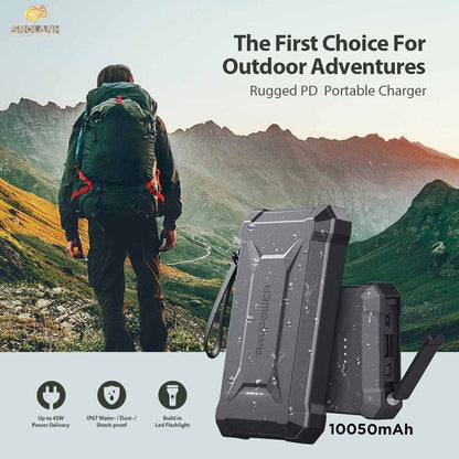 Ravpower Rugged Series Portable Power Bank 10050mAh Black
