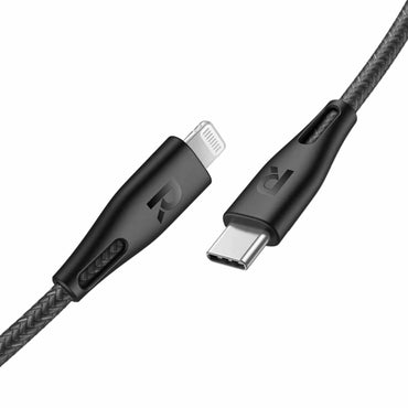 Ravpower USB-C to Lightning Nylon Cable 1.2 Meters - Black 