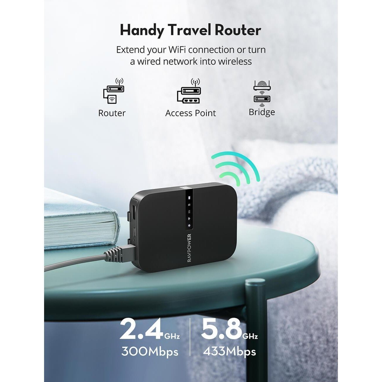 Ravpower Wireless FileHub Plus 3-Mode Portable Router