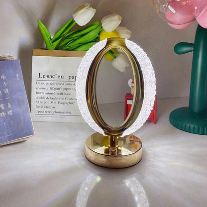 Rechargeable Crystal Table Lamp - Circular