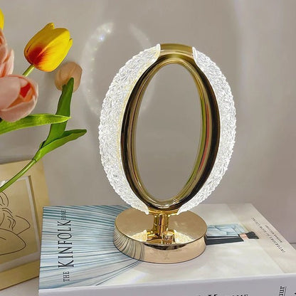Rechargeable Crystal Table Lamp - Circular
