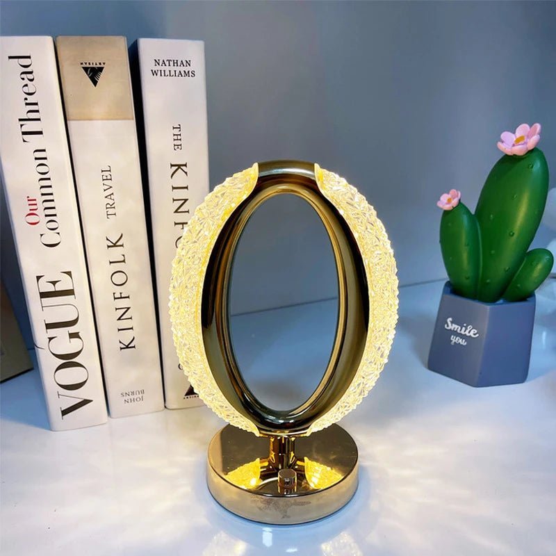 Rechargeable Crystal Table Lamp - Circular