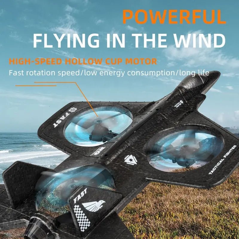 Remote Control Jet Drone With Camera 4K - Black