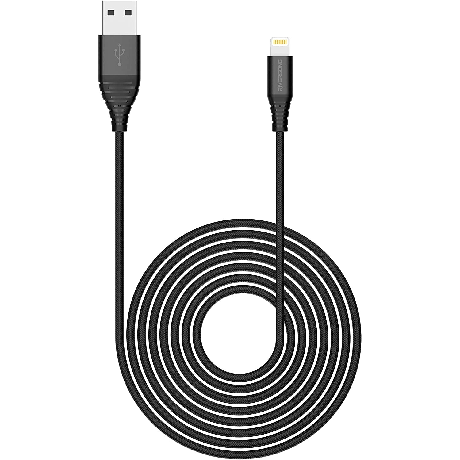 Riversong Alpha S 2.4A Nylon Braided Lightning Cable 1M CL32 - Black