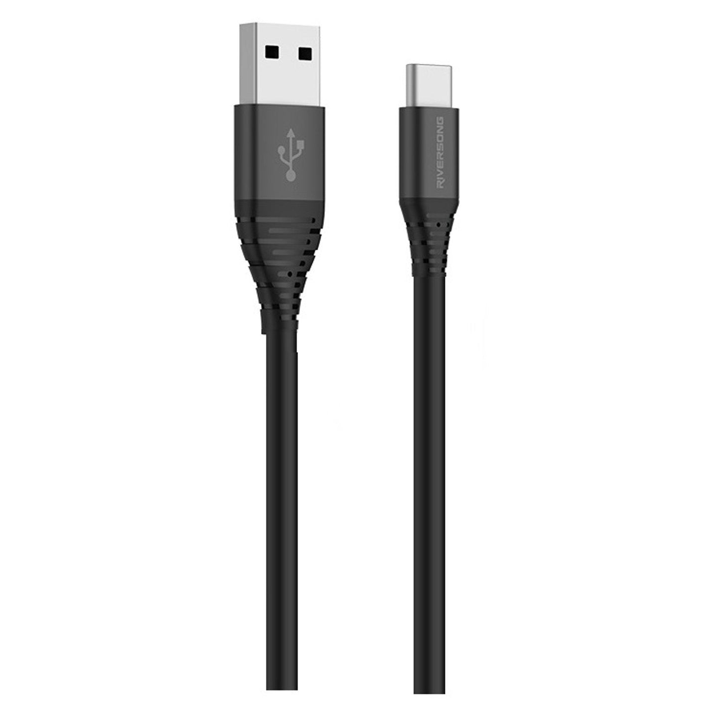 Riversong Alpha S 2.4A Nylon Braided Type-C Cable 1M CT32 - Black