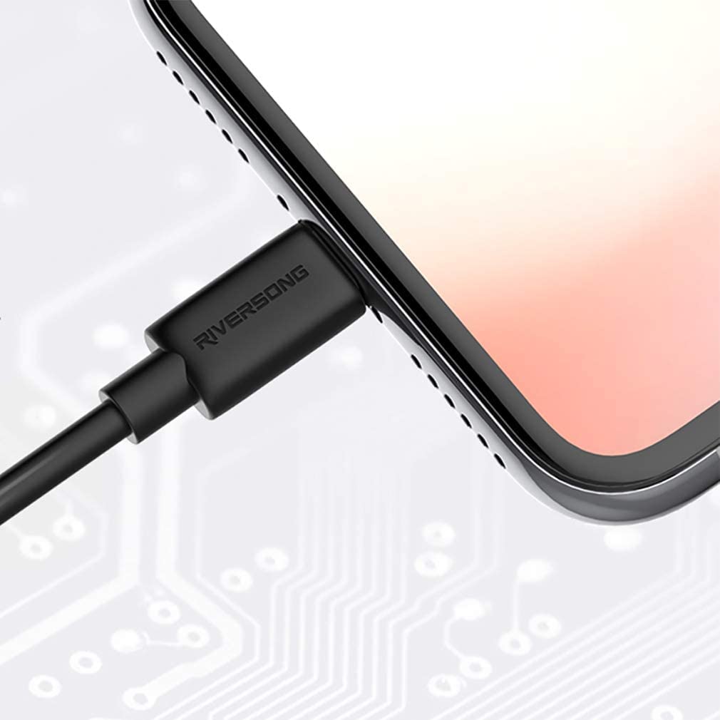 Riversong Beta 2.4A Fast Charging Lightning Cable 1M CL20 - Black