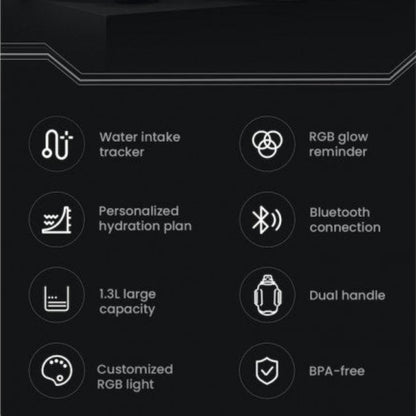 SGUAI T30 Smart Bottle 1.3 Liter - Black
