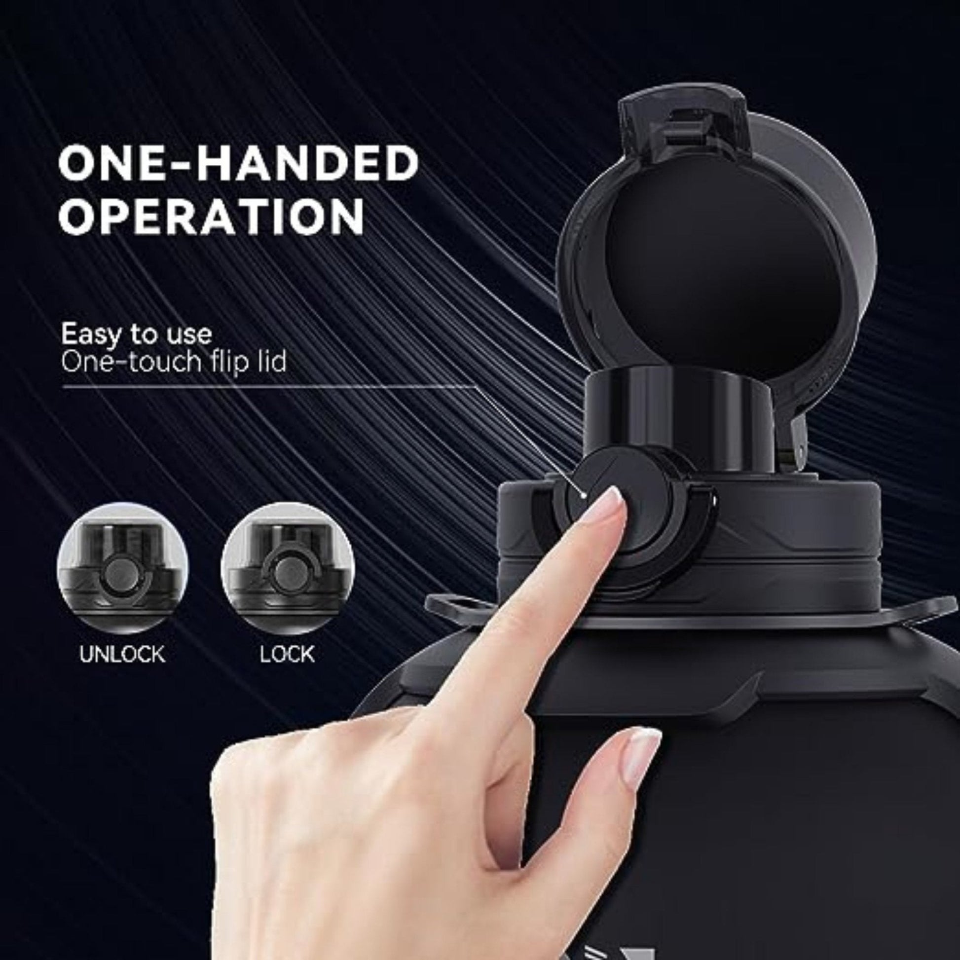 SGUAI T30 Smart Bottle 1.3 Liter - Black