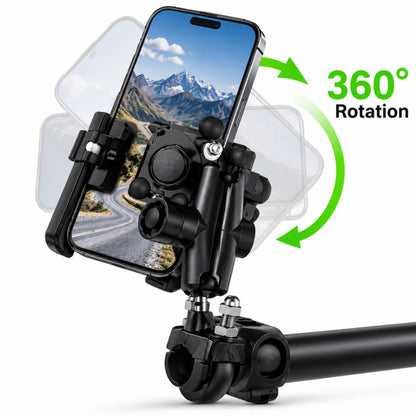 WJ-M Bicycle & Motorcycle Mobile Phone Holder - Black