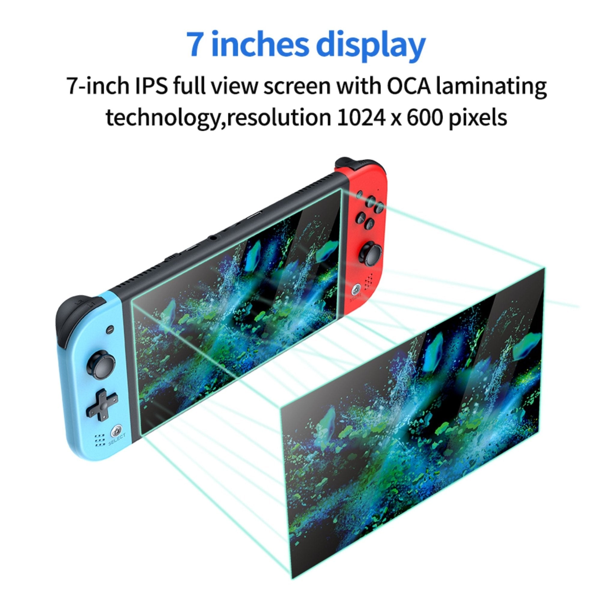 SJGAM Video Game Console Handheld HD 7 Inches - Black