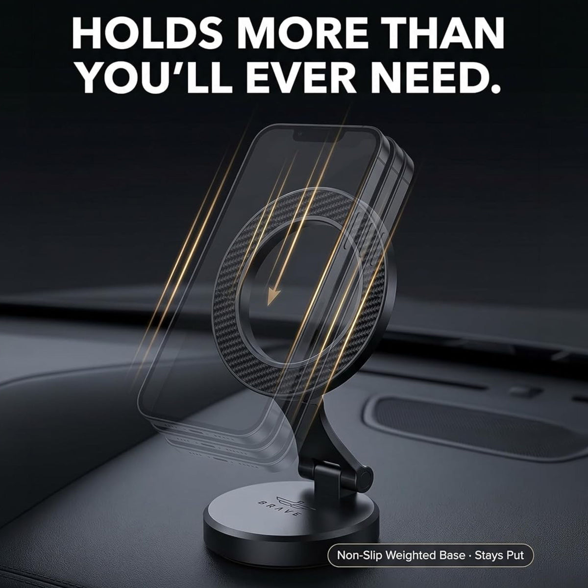 Brave Magsafe Car Mount BHL - 64 - Black