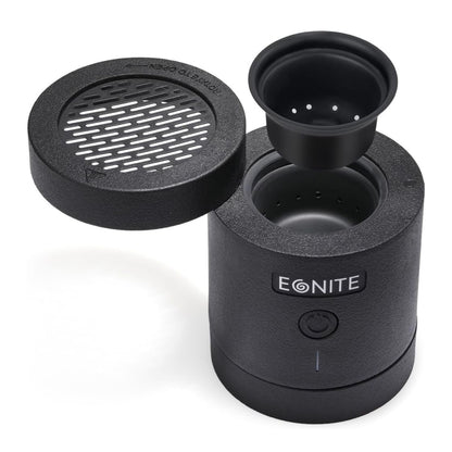 Egnite Bukhoor Burner with Storage and Rotating Lid - Black