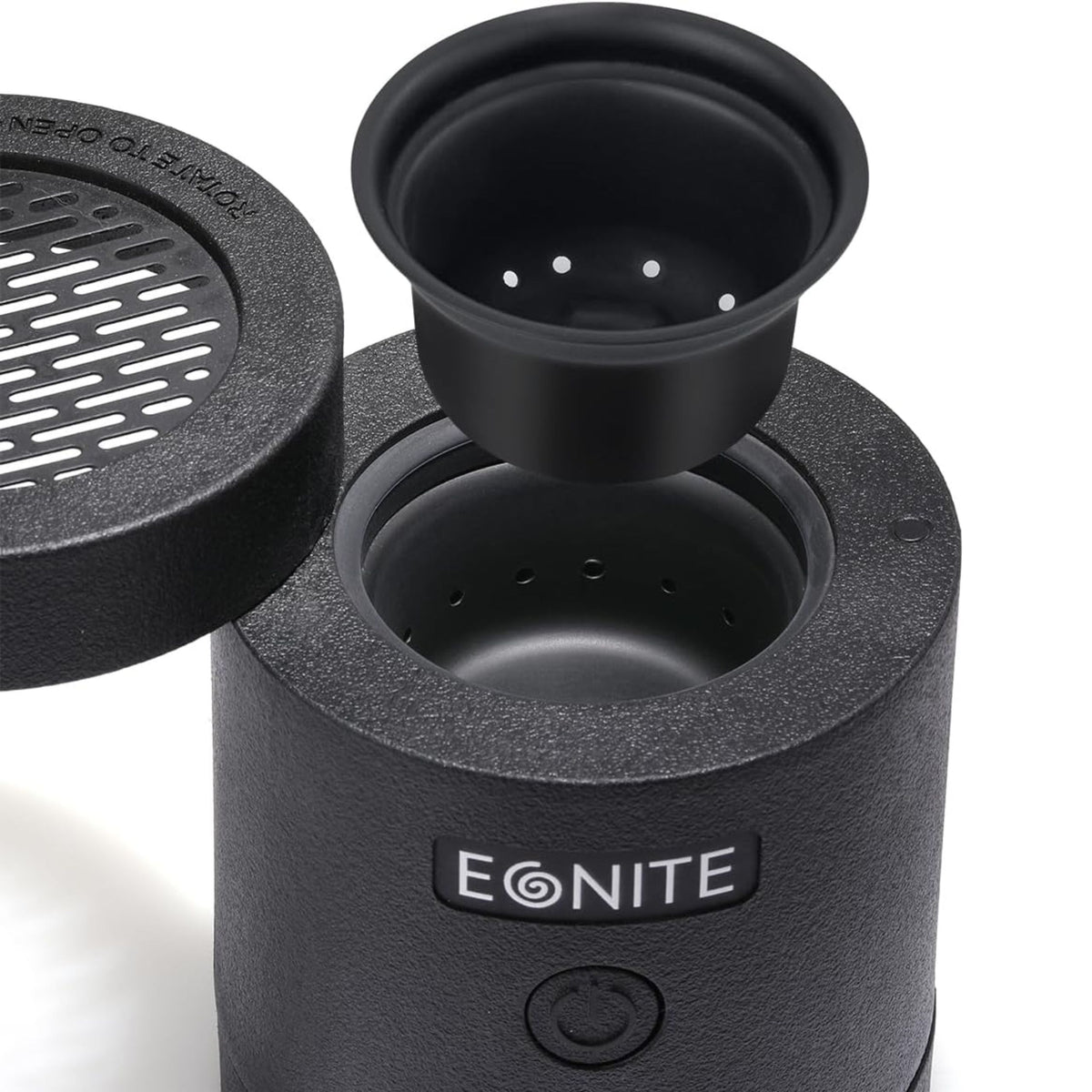 Egnite Bukhoor Burner with Storage and Rotating Lid - Black