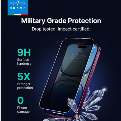 Brave 2.5D Privacy Screen Protector for iPhone 18Pro Max Impact & Scratch Protection SP-18M