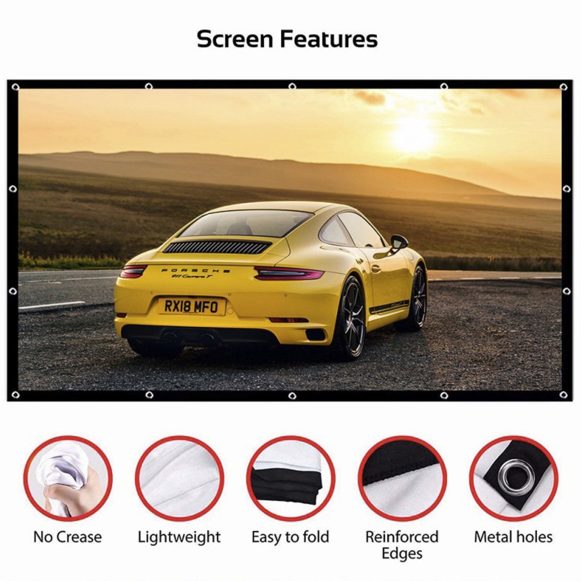 Simple Projector Screen 100 inch 16:9 - White