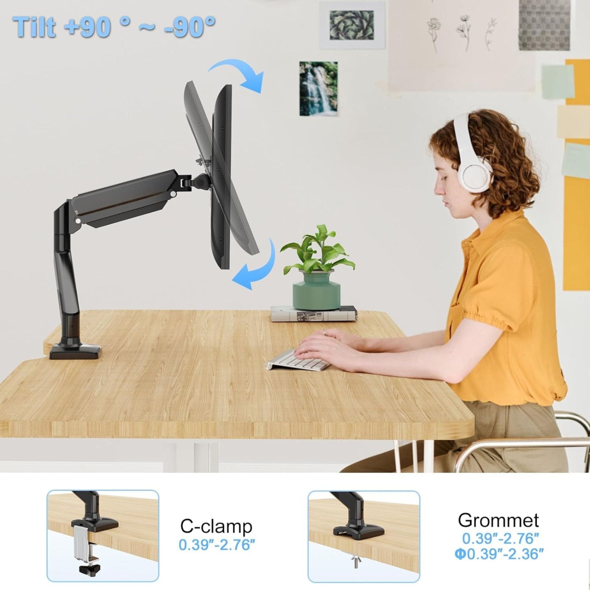 Single Monitor Desk Mount M10 - 12