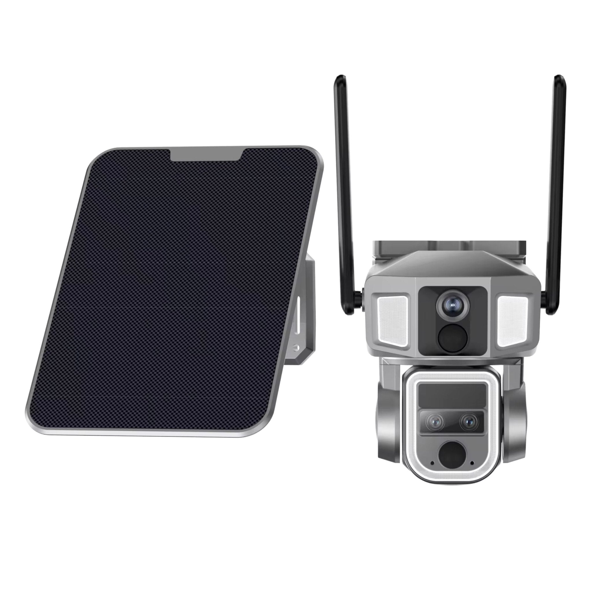 Solar Dual Camera 10X Wifi & 4G Smart PTZ Y7A - Grey