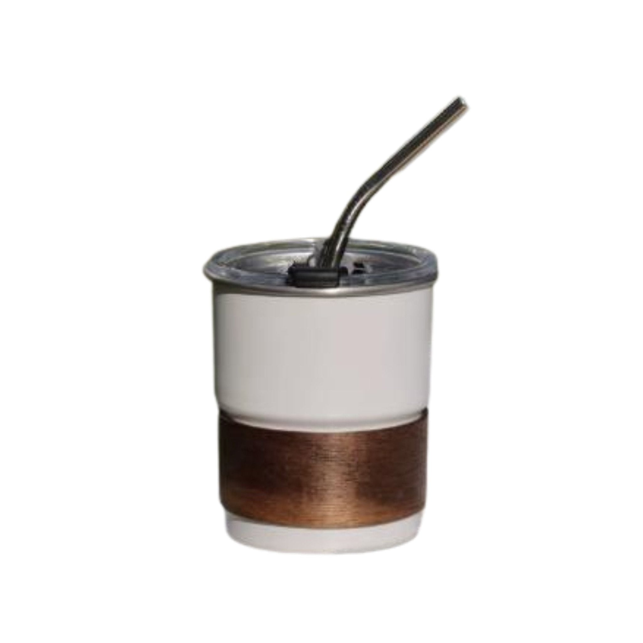 Stainless Steel Coffee Tumbler with Straw & Lid 300ml