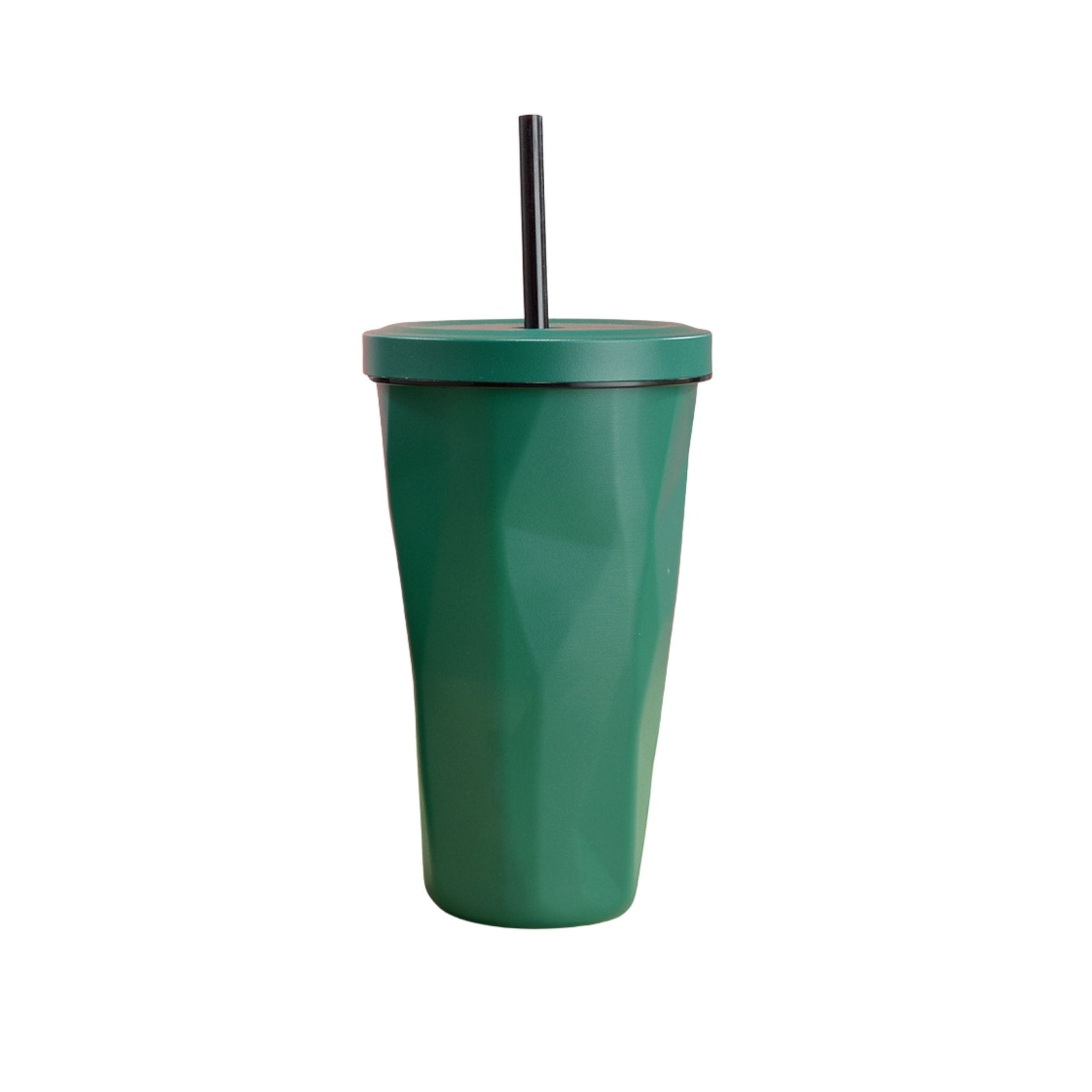Stainless Steel Tumbler Coffee Mug With Straw 500ml