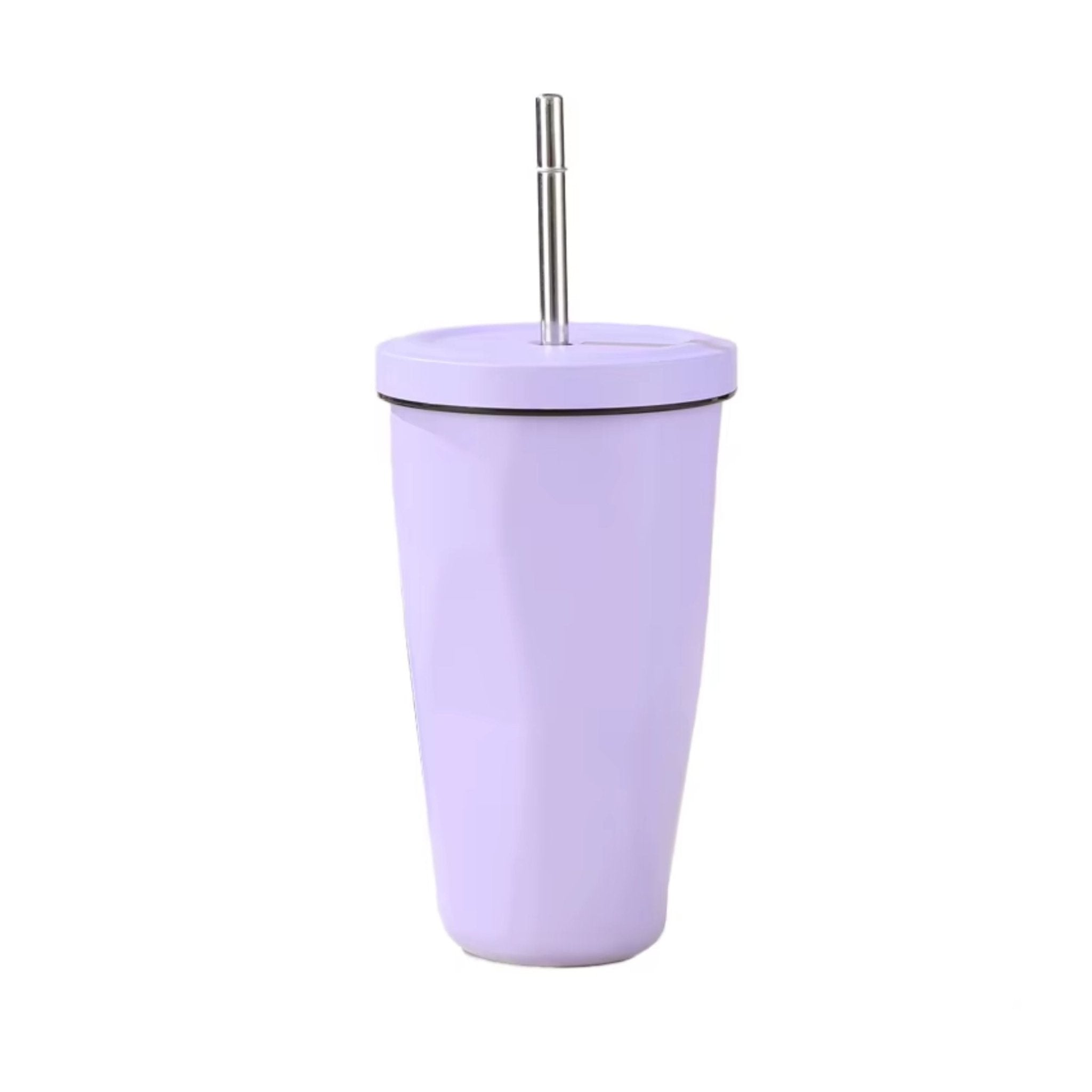 Stainless Steel Tumbler Coffee Mug With Straw 500ml