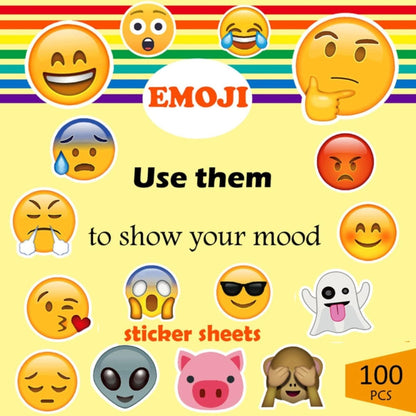 Sticker Emojis Book 12 Pages - 100pc