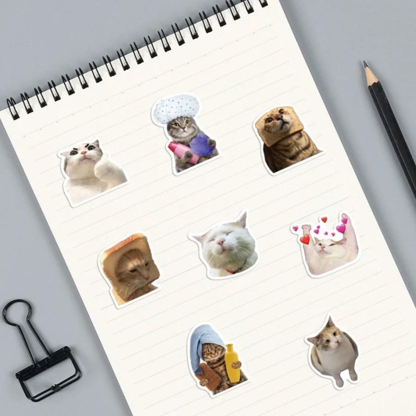 Sticker Funny And Cute Cats - 50pc