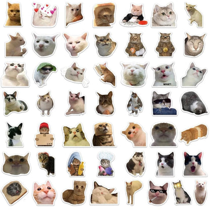 Sticker Funny And Cute Cats - 50pc