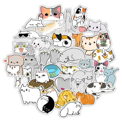 Sticker Vinyl Cat - 50pc