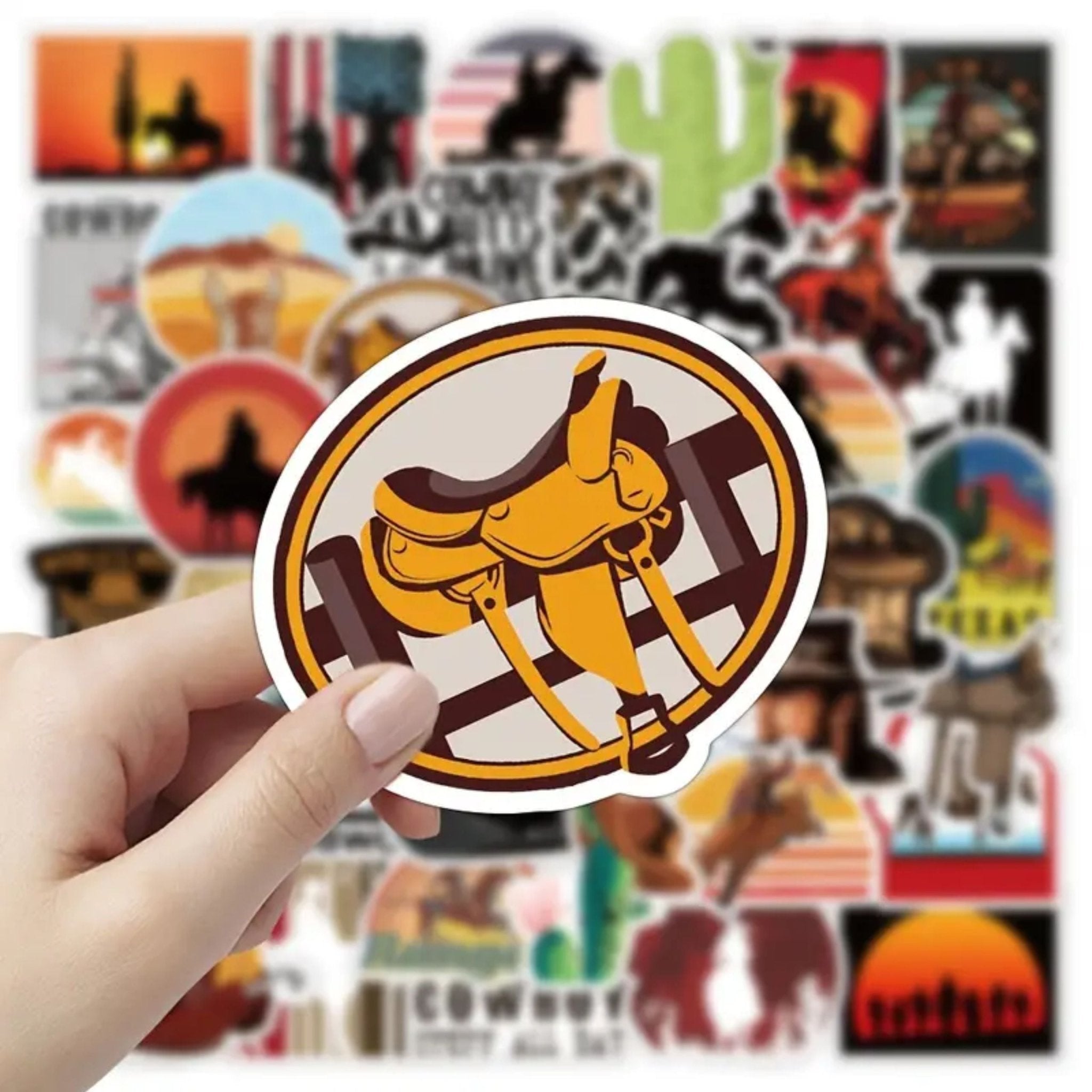 Sticker Western Cowboy - 51pc