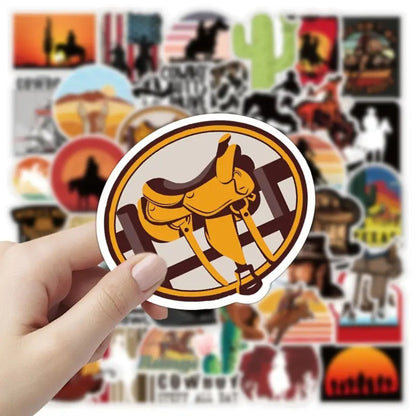 Sticker Western Cowboy - 51pc