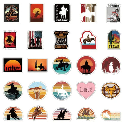Sticker Western Cowboy - 51pc