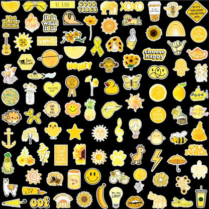 Sticker Yellow Vsco - 50pc