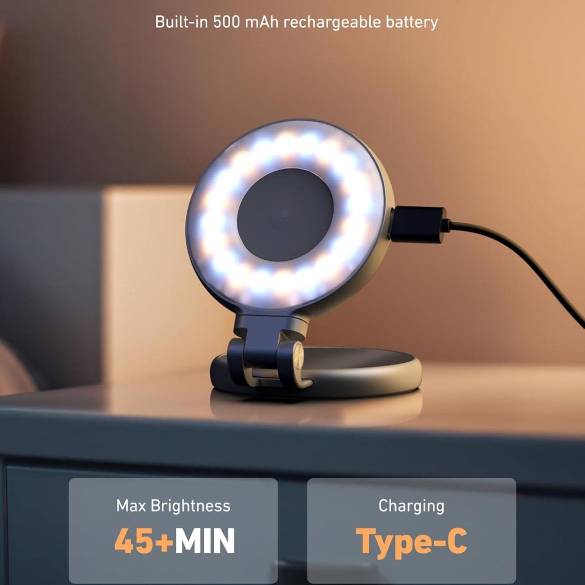 TELESIN C03 Magnetic Selfie Ring Light - White