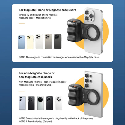 TELESIN Fun Shot Magnetic Grip For Phone - Black