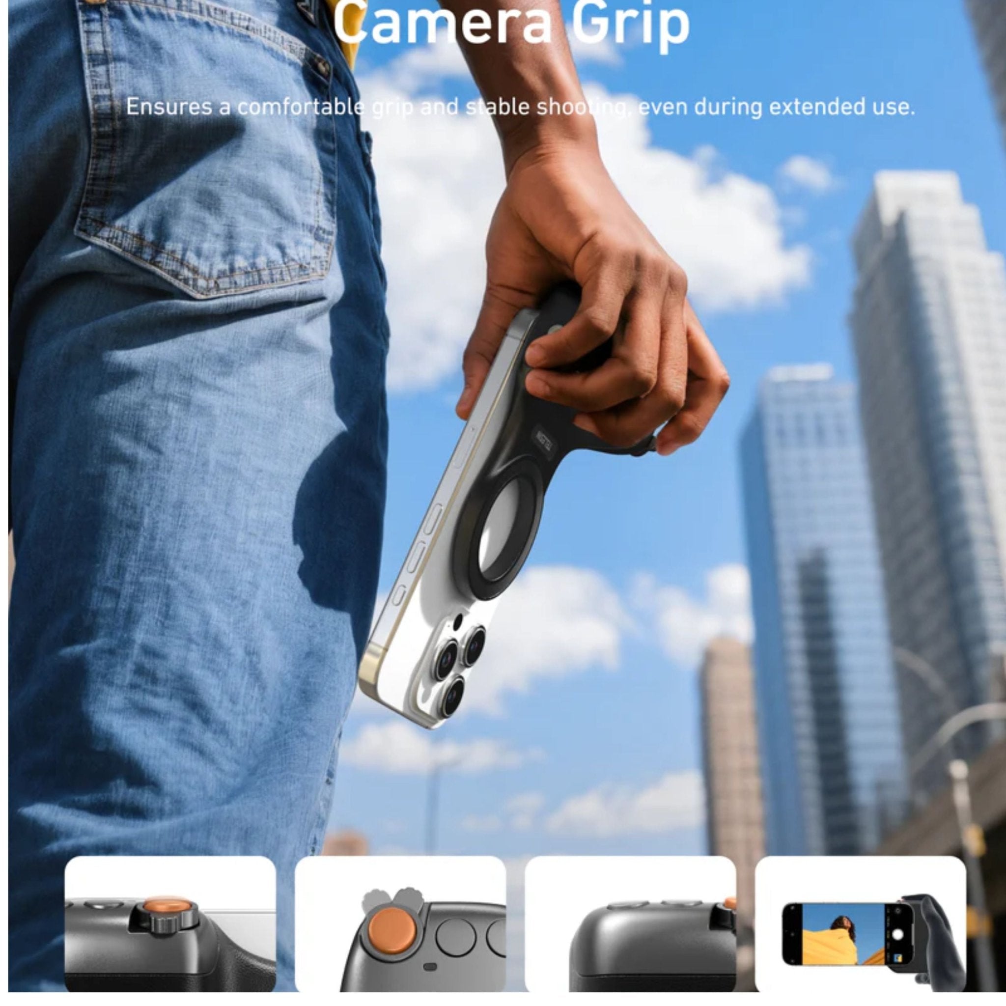 TELESIN Fun Shot Magnetic Grip For Phone - Black