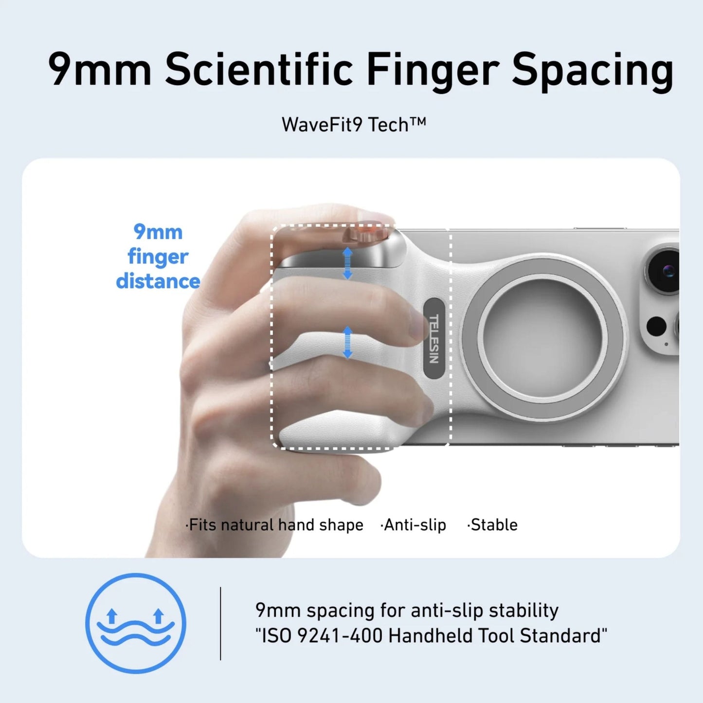 TELESIN Fun Shot Magnetic Grip For Phone - White
