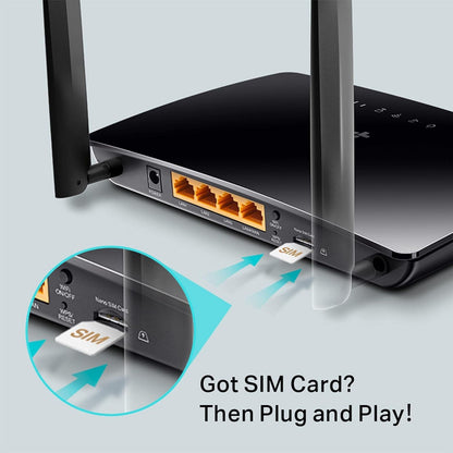 TP-Link AC750 Dual Band Wi-Fi 4G LTE Router - Black