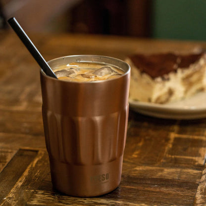 TYESO Vacuum Insulated Tumbler Hot and Cold 400ml Mug - Brown