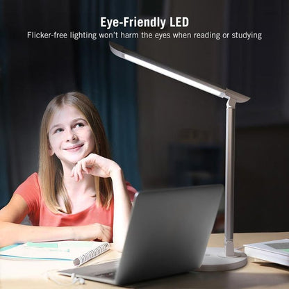 TaoTronics TT-DL13 Dimmable Rotatable Shadeless LED Desk Lamp - White