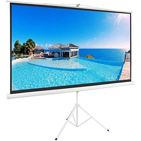 Techcom Tripod Projector Screen - White