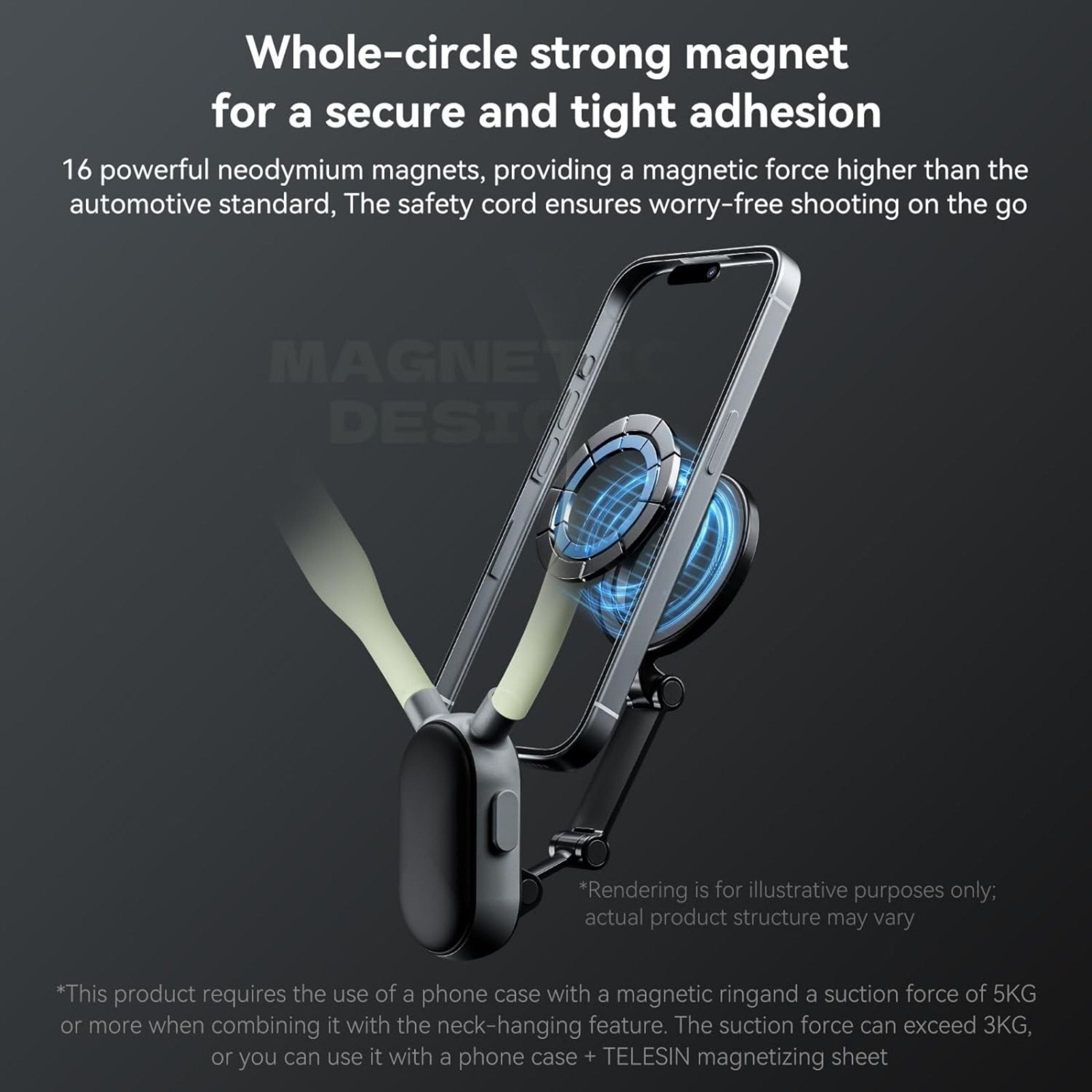 Telesin Smartphone Magnetic Neck Holder MNM-001