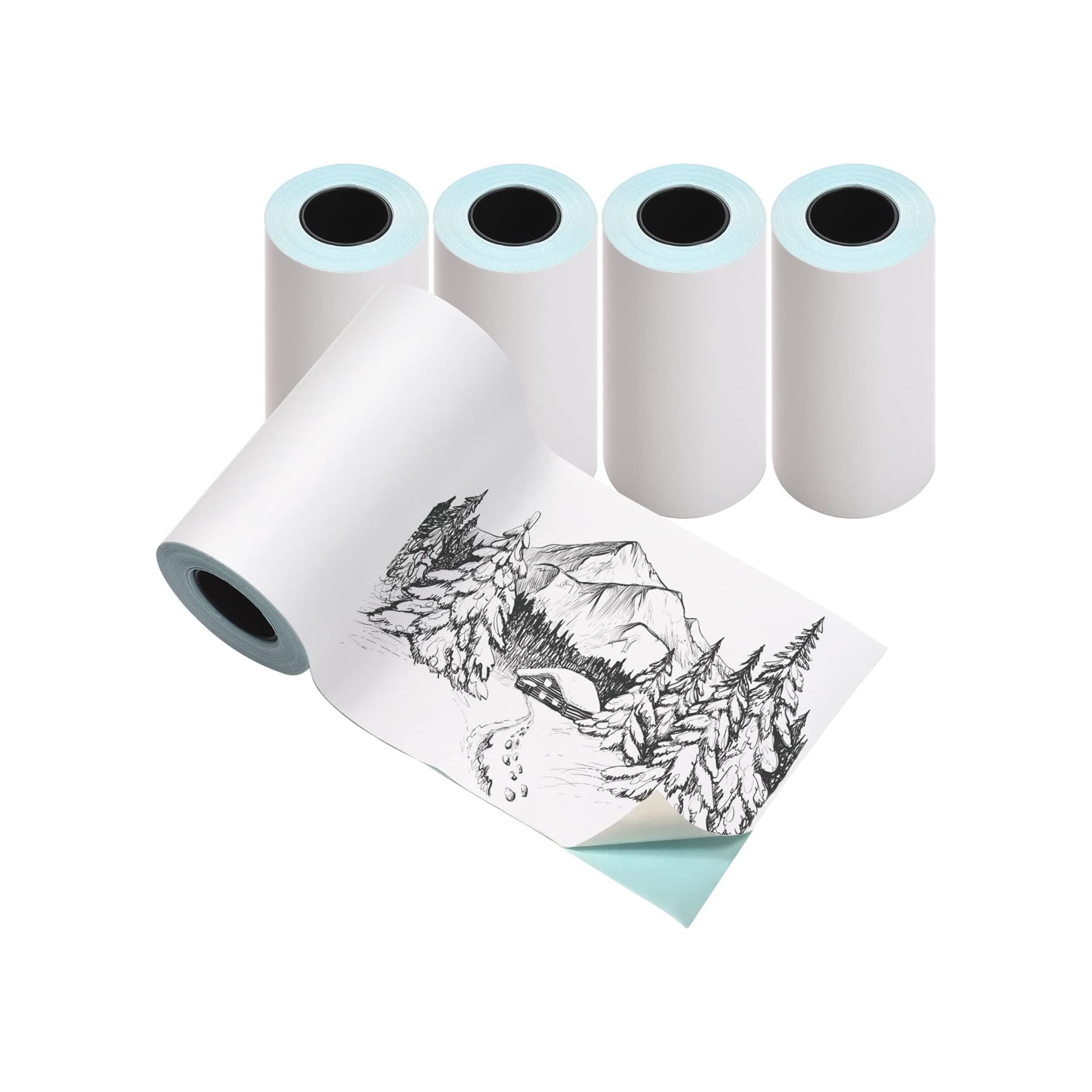 Thermal Printer Sticker Paper Rolls 2 1/4 57*30mm For Peripage