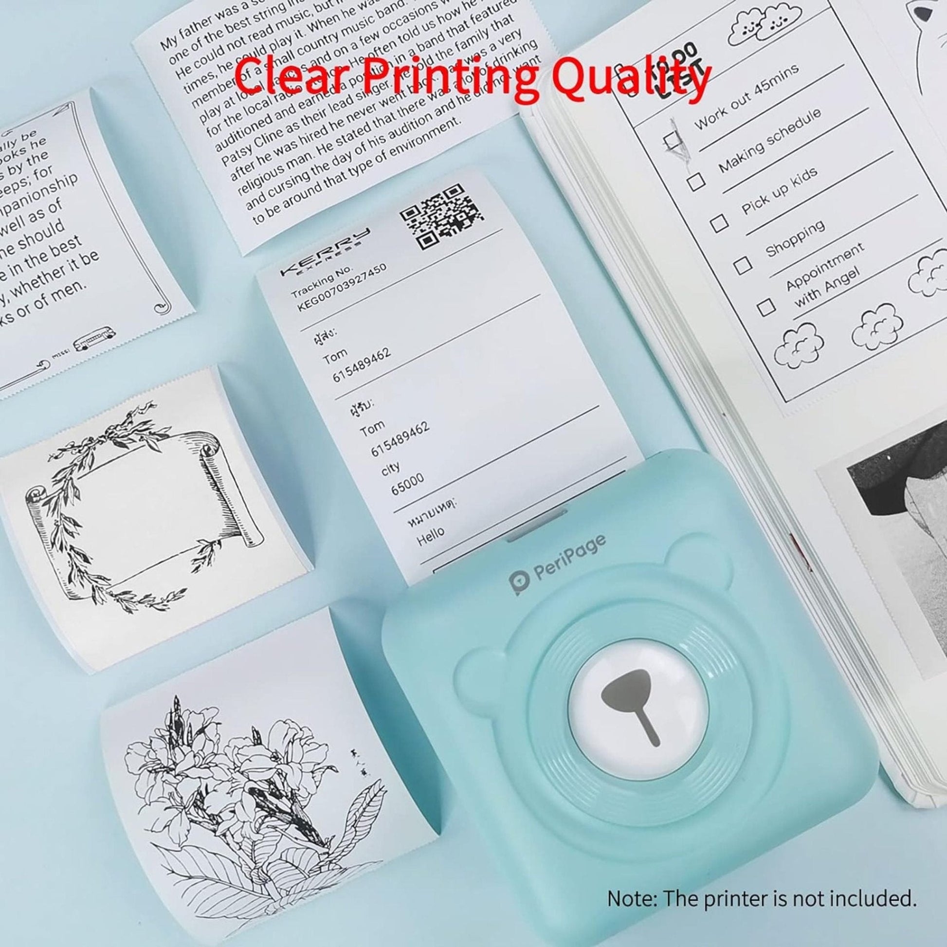 Thermal Paper Roll 57*30mm Printing sticker for Portable Mini Photo Thermal Printer 5 Rolls