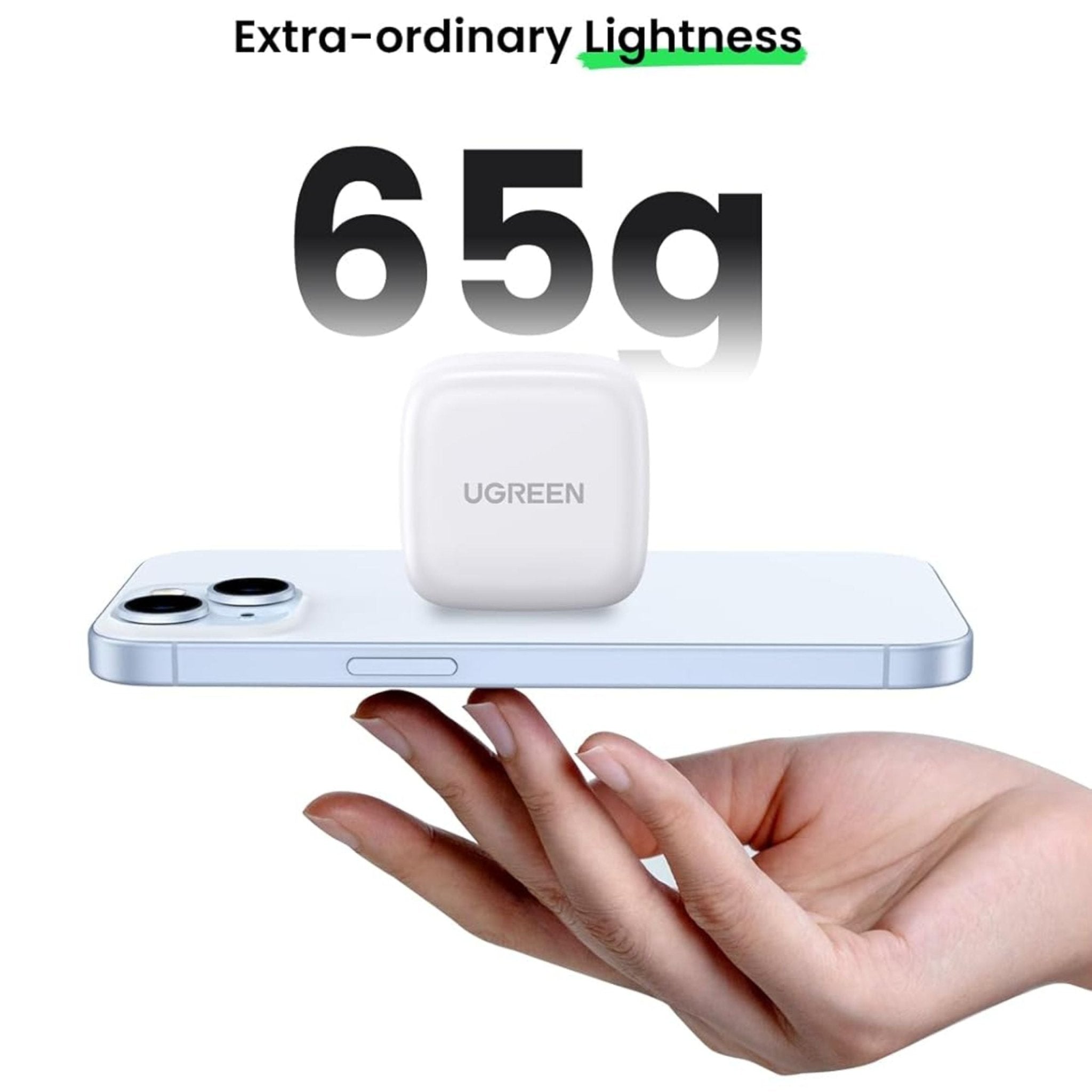 UGREEN 20W Pd Fast Charger with USB-C to USB-C Cable 1m - White