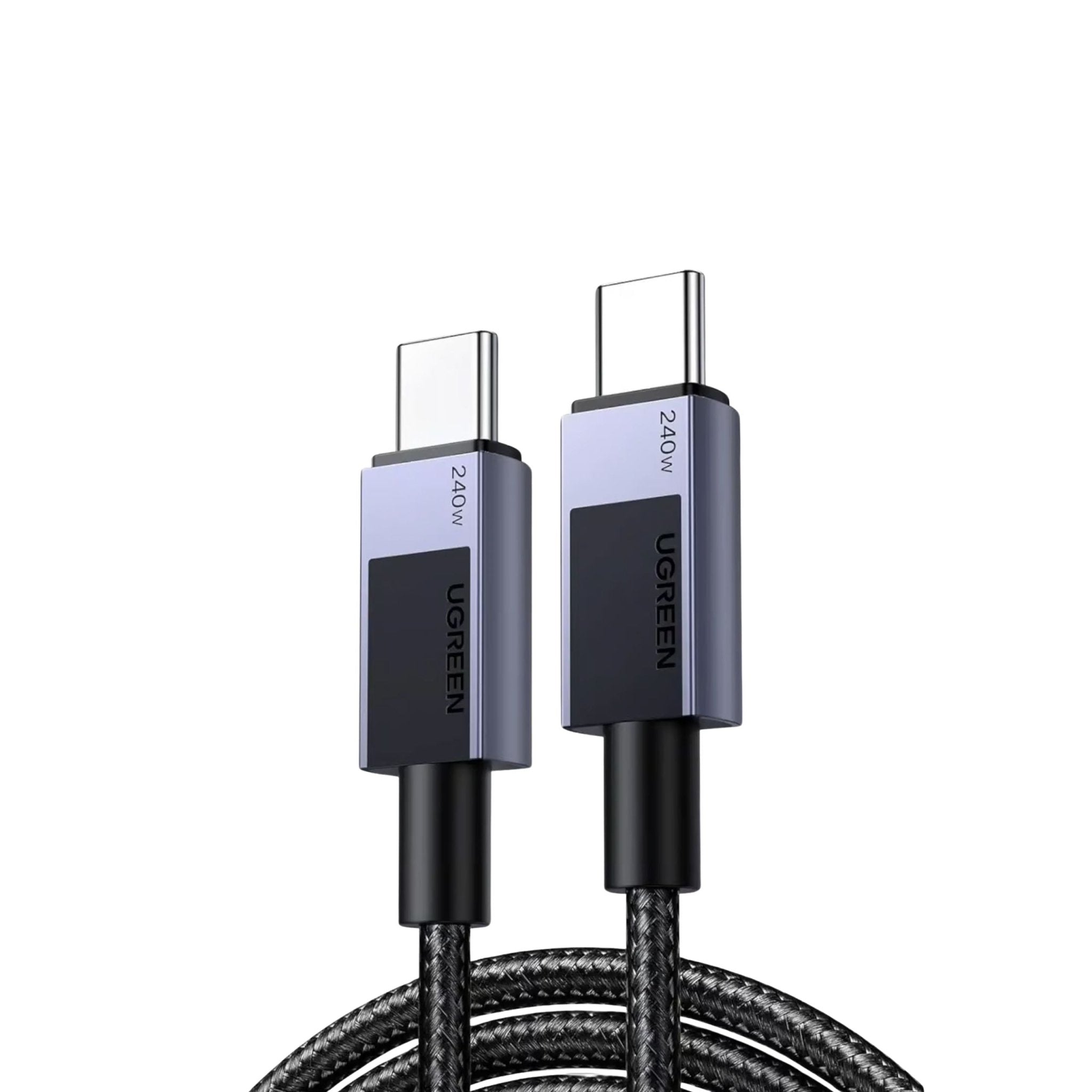 UGREEN 240W USB-C To USB-C PD Fast Charging Braided Cable 2m - Black