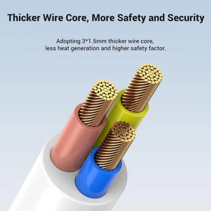 UGREEN 30W 3AC Power Strip Master Switch-CD286 - White