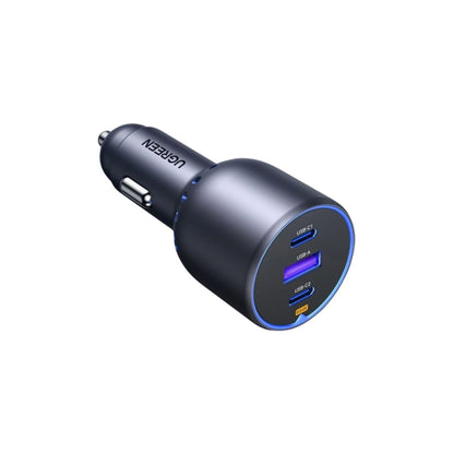 UGREEN 75W 3-Port Fast Car Charger - Grey