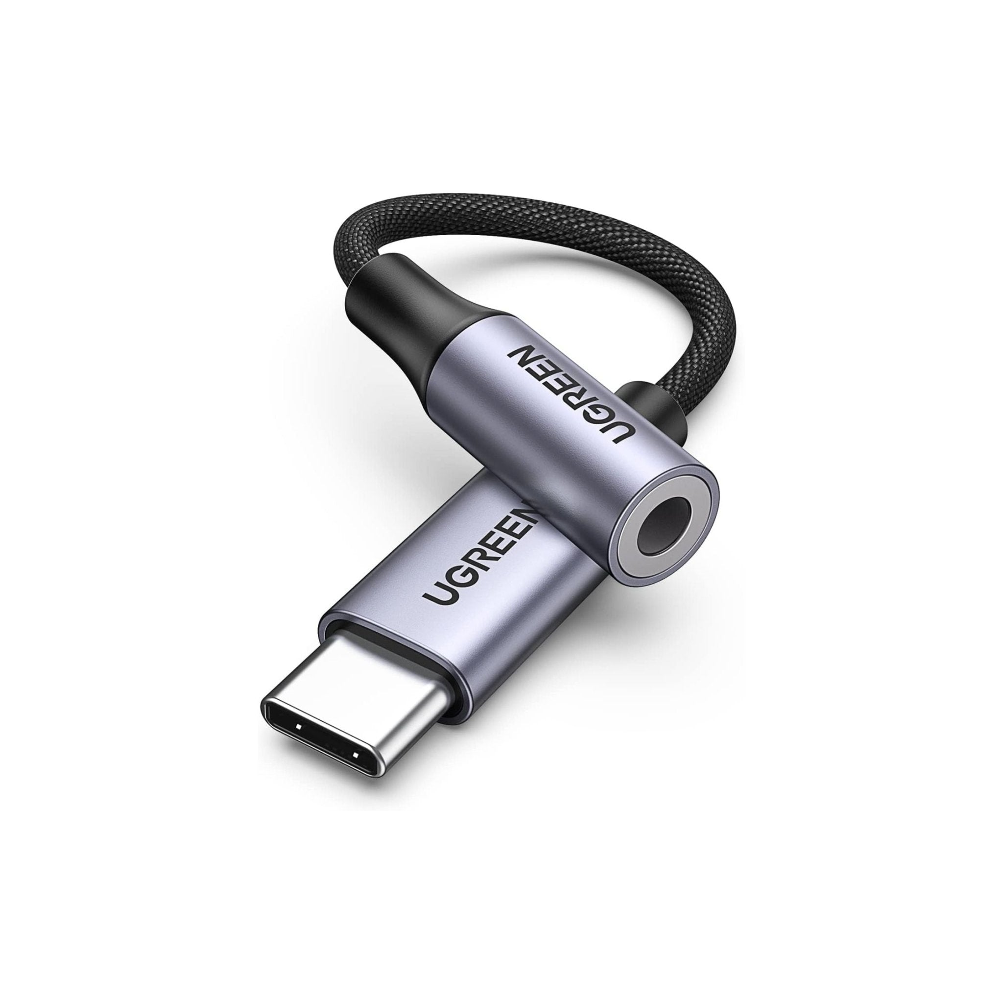 UGREEN Braided USB C to 3.5mm Audio Adapter - Grey