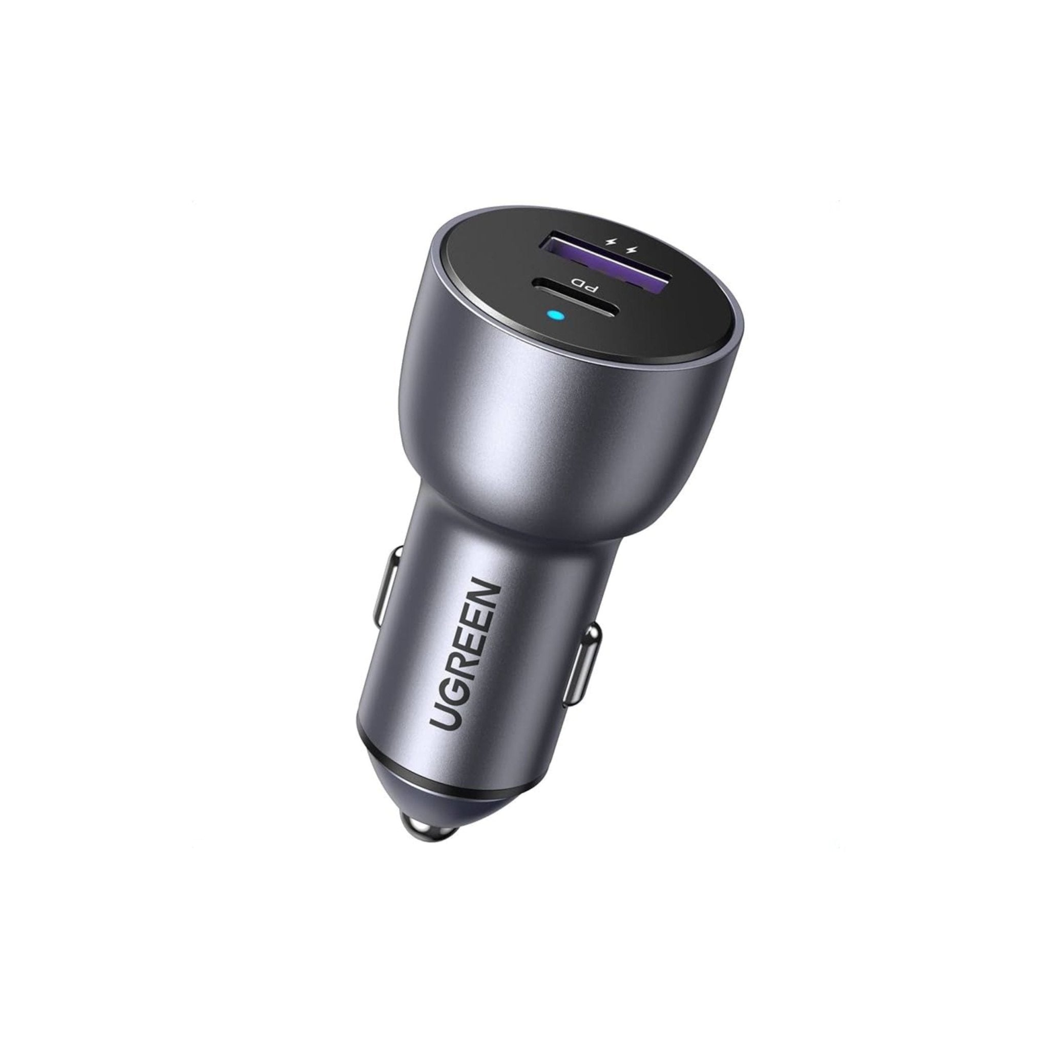 UGREEN Fast car Charger 63W 2-port USB-C/USB-A - Gray 