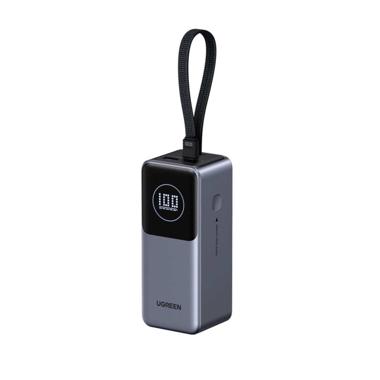 UGREEN Nexode 20000mAh 130W Power Bank with Built-in Cable - Gray